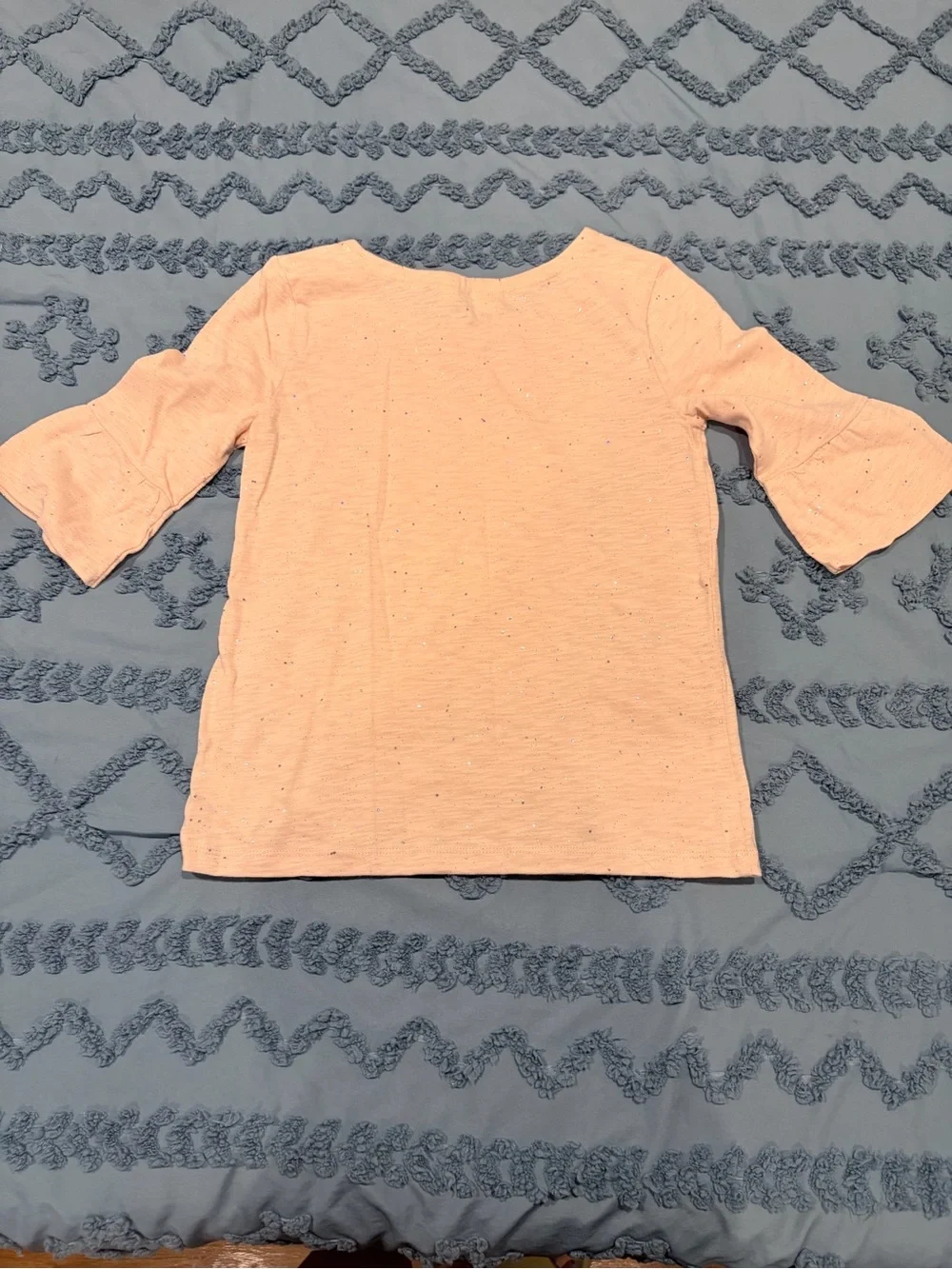 GAP Light Pink Short Sleeve Tee with Subtle Sparkle